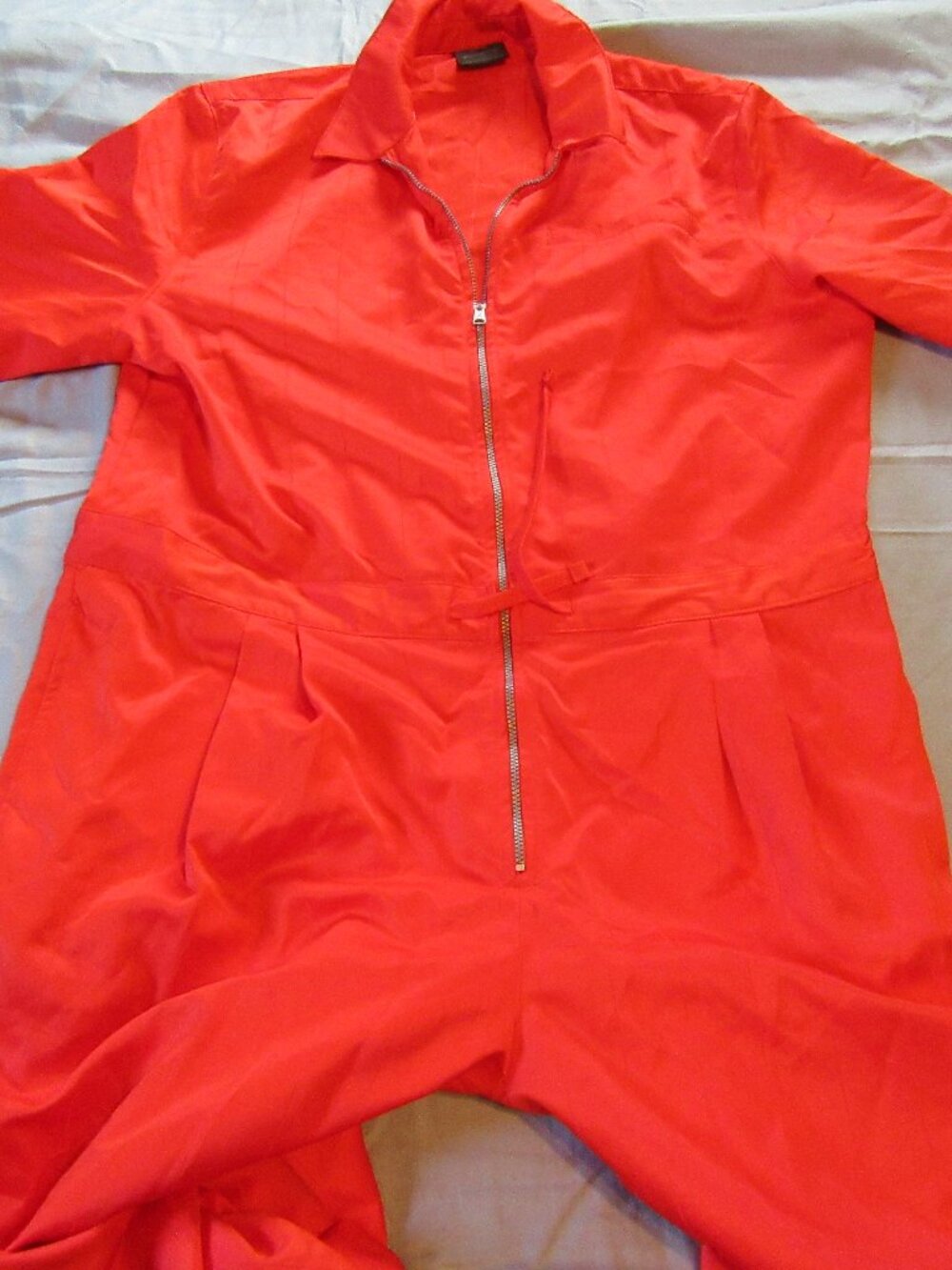 Womens Nike Air Jordan Heritage Flight Suit Size M Red Wide Leg Jumpsuit